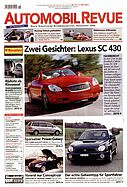 Titelblatt der Nummer 18 von Automobil-Revue Zeitungen 2001