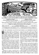 Titelblatt der Nummer 3 von Automobil-Revue Zeitungen 1907