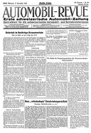 Titelblatt der Nummer 46 von Automobil-Revue Zeitungen 1943