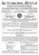 Titelblatt der Nummer 17 von Automobil-Revue Zeitungen 1910