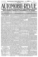 Titelblatt der Nummer 17 von Automobil-Revue Zeitungen 1920