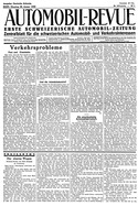 Titelblatt der Nummer 8 von Automobil-Revue Zeitungen 1930