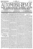 Titelblatt der Nummer 32 von Automobil-Revue Zeitungen 1925