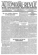 Titelblatt der Nummer 49 von Automobil-Revue Zeitungen 1944