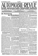 Titelblatt der Nummer 20 von Automobil-Revue Zeitungen 1944