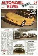 Titelblatt der Nummer 39 von Automobil-Revue Zeitungen 1993
