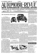 Titelblatt der Nummer 37 von Automobil-Revue Zeitungen 1946
