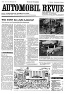 Titelblatt der Nummer 46 von Automobil-Revue Zeitungen 1965