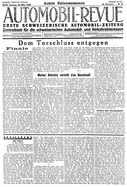 Titelblatt der Nummer 29 von Automobil-Revue Zeitungen 1930
