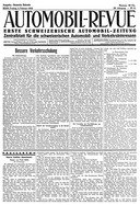 Titelblatt der Nummer 10 von Automobil-Revue Zeitungen 1933