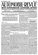 Titelblatt der Nummer 28 von Automobil-Revue Zeitungen 1945