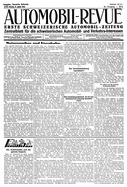 Titelblatt der Nummer 9 von Automobil-Revue Zeitungen 1928