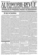 Titelblatt der Nummer 65 von Automobil-Revue Zeitungen 1934