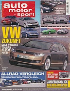 Titelblatt der Nummer 2 von auto motor und sport 2009