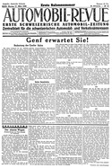 Titelblatt der Nummer 22 von Automobil-Revue Zeitungen 1930