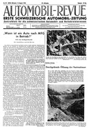 Titelblatt der Nummer 33 von Automobil-Revue Zeitungen 1946