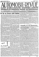Titelblatt der Nummer 35 von Automobil-Revue Zeitungen 1930