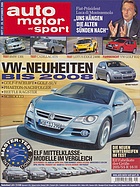 Titelblatt der Nummer 21 von auto motor und sport 2005