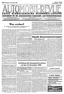 Titelblatt der Nummer 81 von Automobil-Revue Zeitungen 1939