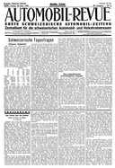 Titelblatt der Nummer 81 von Automobil-Revue Zeitungen 1932