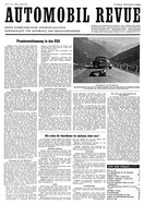 Titelblatt der Nummer 31 von Automobil-Revue Zeitungen 1959