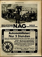 Titelblatt der Nummer 4 von Der Motorfahrer 1914