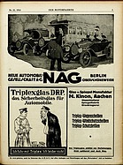 Titelblatt der Nummer 22 von Der Motorfahrer 1914
