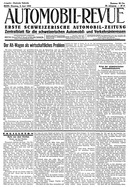 Titelblatt der Nummer 48 von Automobil-Revue Zeitungen 1933
