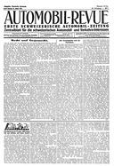 Titelblatt der Nummer 7 von Automobil-Revue Zeitungen 1928