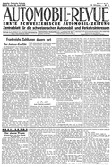 Titelblatt der Nummer 37 von Automobil-Revue Zeitungen 1930