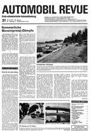 Titelblatt der Nummer 31 von Automobil-Revue Zeitungen 1974