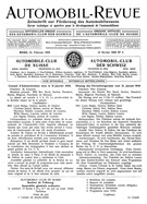 Titelblatt der Nummer 3 von Automobil-Revue Zeitungen 1910