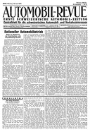 Titelblatt der Nummer 50 von Automobil-Revue Zeitungen 1934