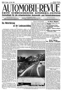 Titelblatt der Nummer 39 von Automobil-Revue Zeitungen 1939
