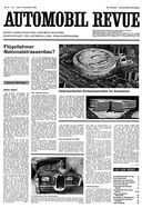 Titelblatt der Nummer 47 von Automobil-Revue Zeitungen 1965
