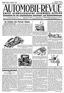 Titelblatt der Nummer 81 von Automobil-Revue Zeitungen 1934