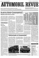 Titelblatt der Nummer 44 von Automobil-Revue Zeitungen 1965