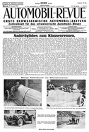 Titelblatt der Nummer 54 von Automobil-Revue Zeitungen 1925