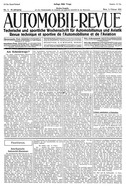 Titelblatt der Nummer 5 von Automobil-Revue Zeitungen 1920