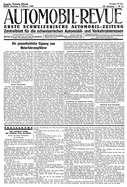 Titelblatt der Nummer 11 von Automobil-Revue Zeitungen 1932