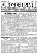 Titelblatt der Nummer 41 von Automobil-Revue Zeitungen 1934
