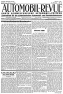 Titelblatt der Nummer 15 von Automobil-Revue Zeitungen 1930
