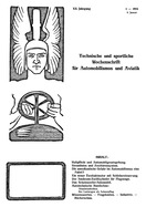 Titelblatt der Nummer 1 von Automobil-Revue Zeitungen 1916