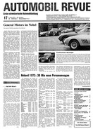 Titelblatt der Nummer 17 von Automobil-Revue Zeitungen 1974