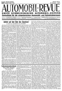 Titelblatt der Nummer 18 von Automobil-Revue Zeitungen 1933