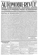 Titelblatt der Nummer 68 von Automobil-Revue Zeitungen 1933