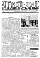 Titelblatt der Nummer 22 von Automobil-Revue Zeitungen 1946