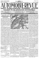 Titelblatt der Nummer 22 von Automobil-Revue Zeitungen 1922