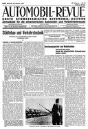 Titelblatt der Nummer 42 von Automobil-Revue Zeitungen 1942