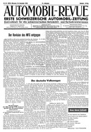 Titelblatt der Nummer 52 von Automobil-Revue Zeitungen 1945